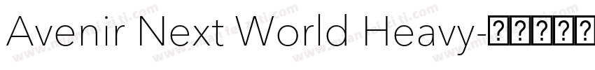 Avenir Next World Heavy字体转换